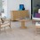 Table basse en rotin Ø 82 relevable